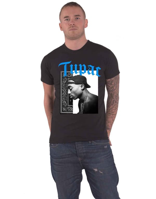 Tupac T Shirt Only God Can Judge Me Logo Official Mens Black