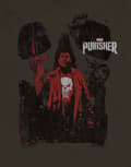 Miniatyrbild 2 av 2: Punisher T Shirt Red Outline Official Marvel Comics Mens Charcoal Grey