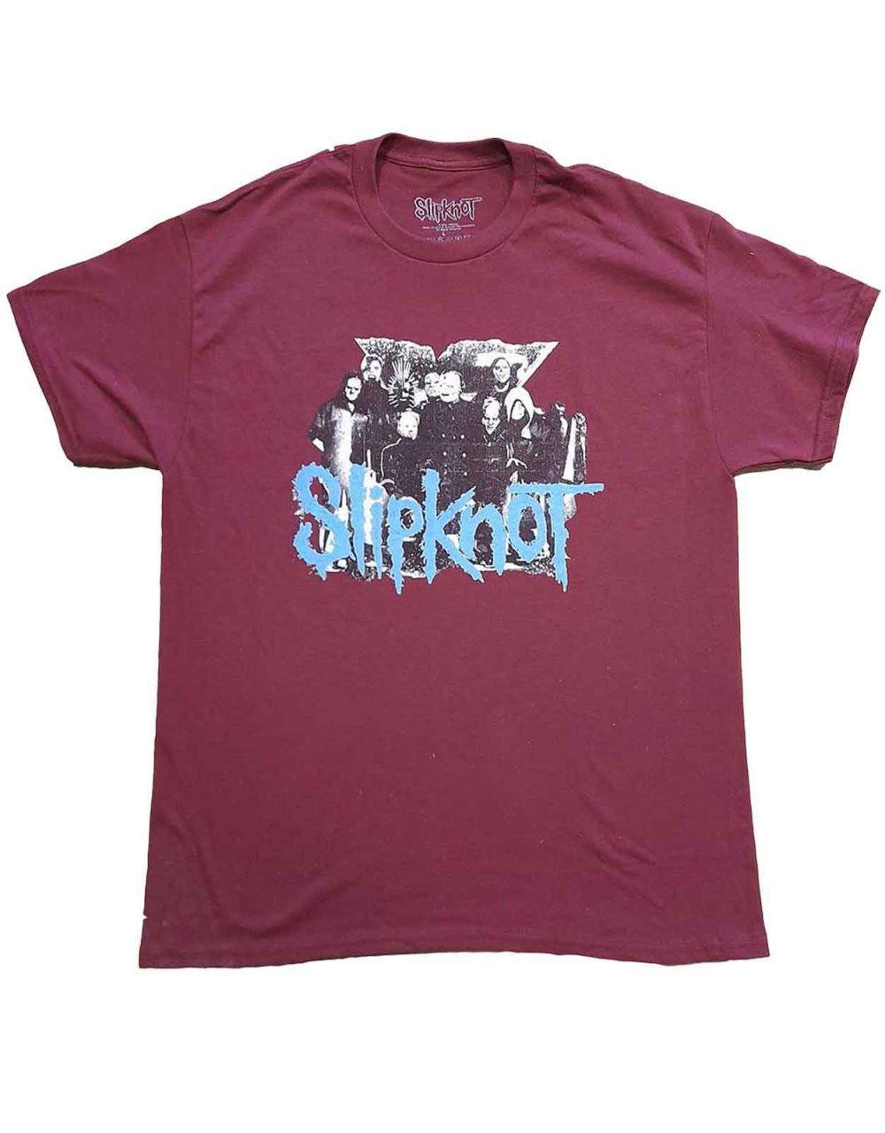 Slipknot T Shirt Goat Band Logo Demon Official Mens Marroon Red