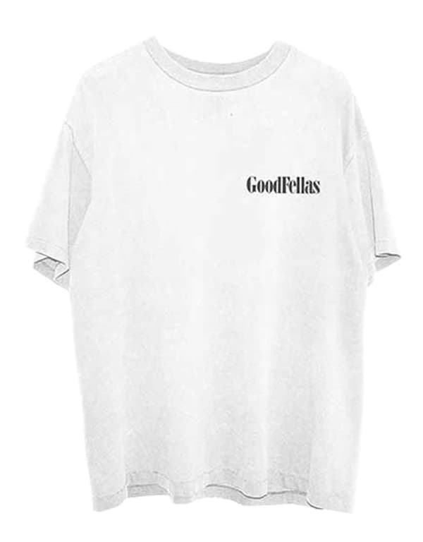 GoodFellas T Shirt Henry Court Movie Logo Back Print Official Mens White