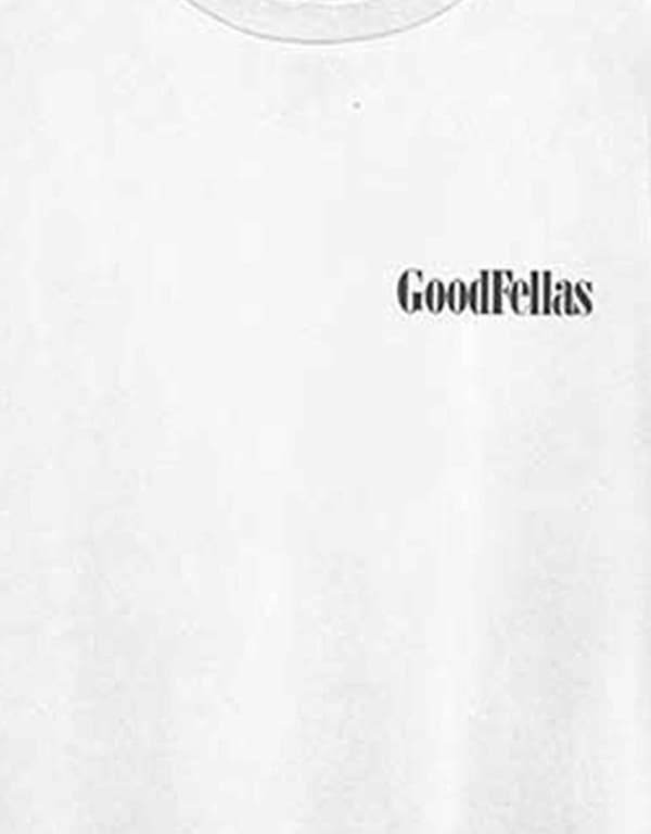 GoodFellas T Shirt Henry Court Movie Logo Back Print Official Mens White