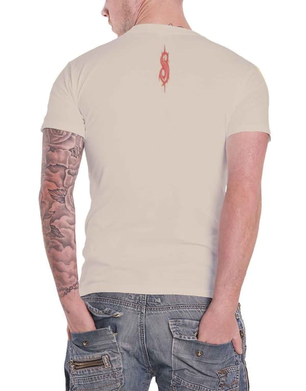 Slipknot T Shirt Sid Photo Band Logo Back Print Official Mens Sand