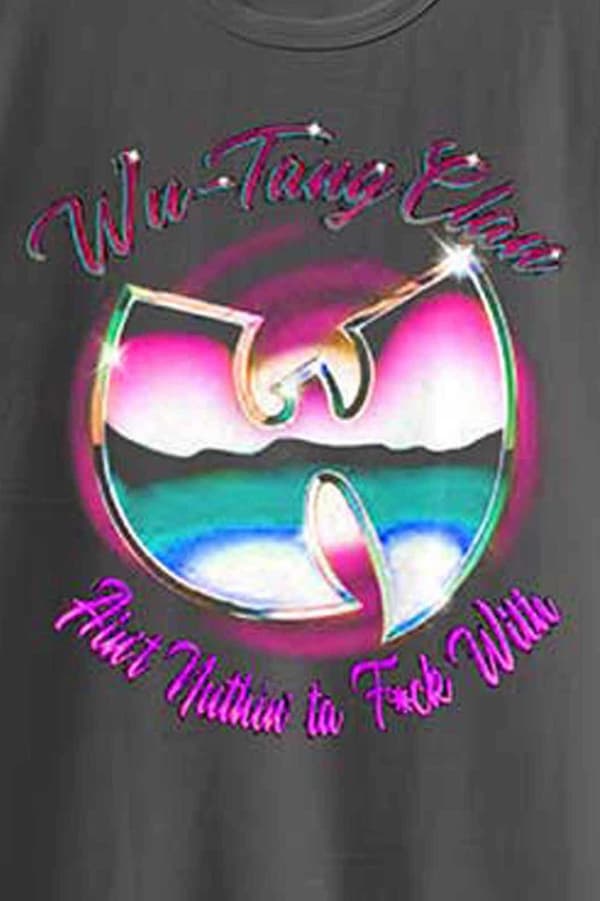 Wu-Tang Clan T Shirt Aint Nuthing Ta F Wit Band Logo Official Mens Black