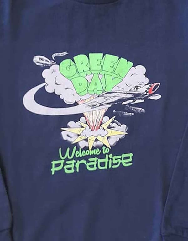Green Day Kids Sweatshirt Welcome to Paradise Band Logo Official Blue