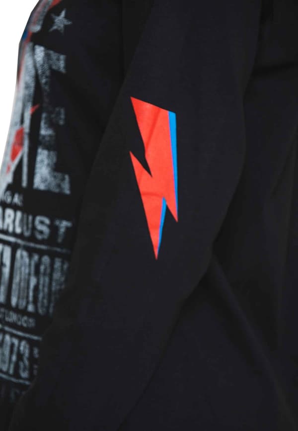 David Bowie T Shirt Hammersmith Odeon Official Unisex Black Long Sleeve