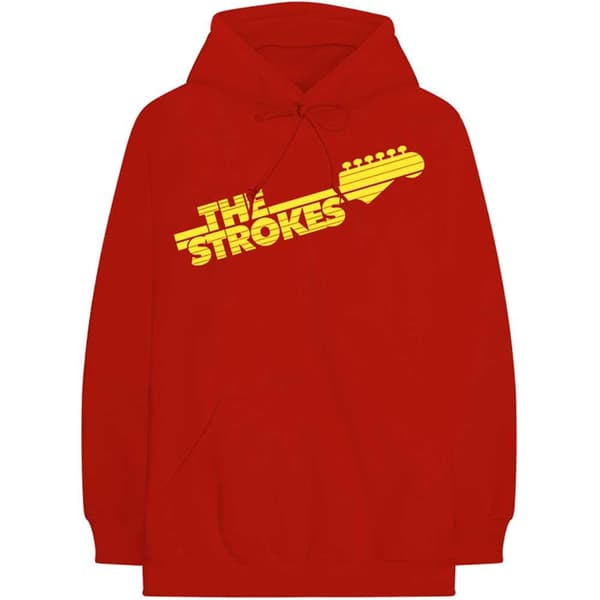 The Strokes Unisex Pullover Hoodie: Guitar Fret Logo (Large)