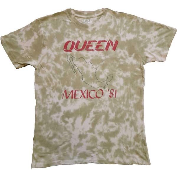Queen Unisex T-Shirt: Mexico '81 (Dip-Dye) (Large)