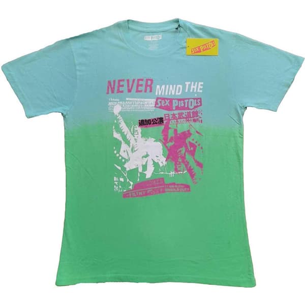 The Sex Pistols Unisex T-Shirt: NMTB Japan (Dip-Dye) (Large)