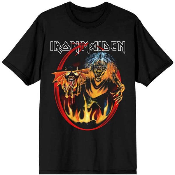 Iron Maiden Unisex T-Shirt: Number of the Beast Devil Tail (Medium)