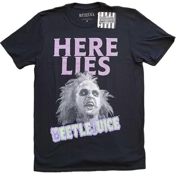 Beetlejuice Unisex T-Shirt: Here Lies… (Small)