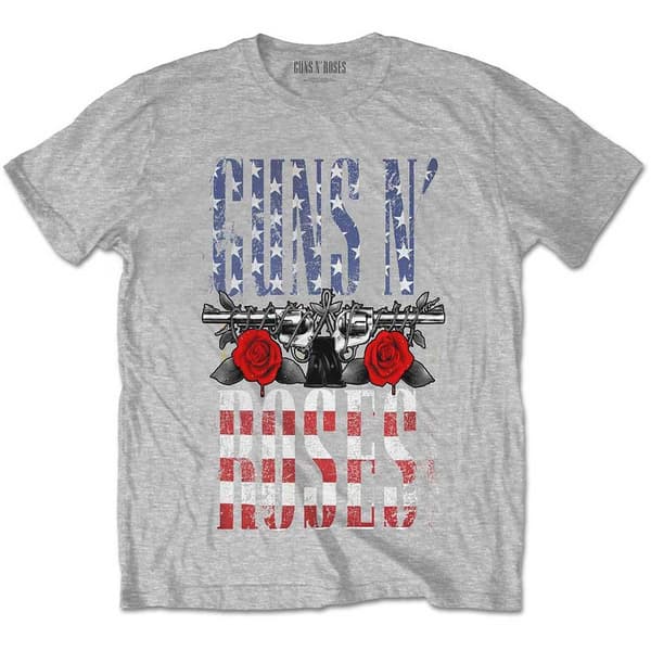 Guns N' Roses Unisex T-Shirt: US Flag in Logo (Small)