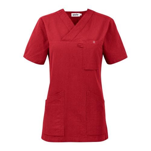 77802 Carin v-blouse w Red Dam