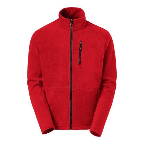 424 Fleece zip Ames Red Herr
