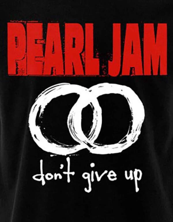 Pearl Jam T Shirt Dont Give Up Band Logo Official Mens Black