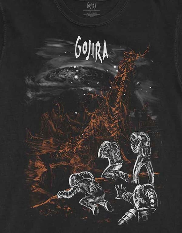 Gojira T Shirt Eiffel Falls Band Logo Official Mens Black