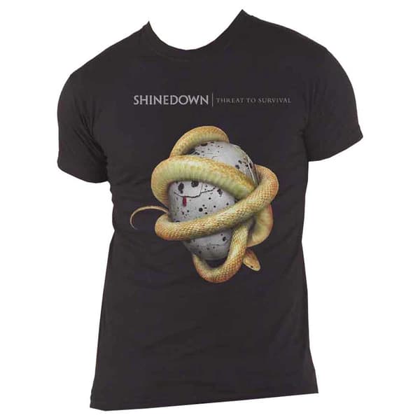 Shinedown T Shirt Clean Threat Band Logo Official Mens Black