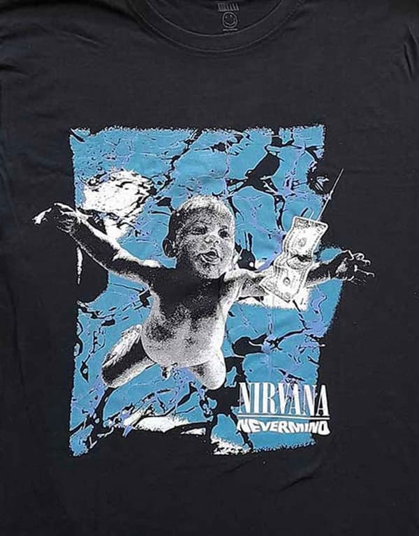 Nirvana T Shirt Nevermind Cracked Band Logo Official Mens Black
