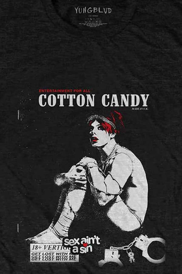 Yungblud T Shirt Cotton Candy Logo Official Mens Black