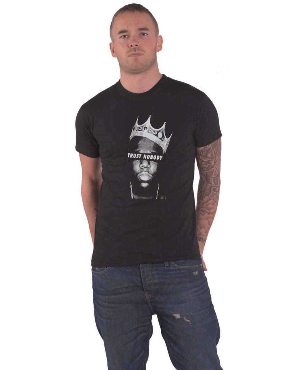 Biggie Smalls T Shirt Trust Nobody Logo Official Mens Black
