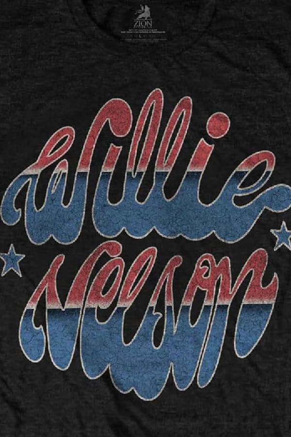 Willie Nelson T Shirt Americana Logo Official Mens Black
