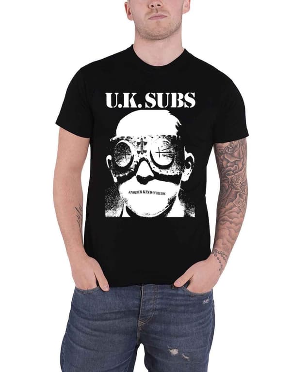 UK Subs T Shirt Another Kind Of Blues Band Logo Official Mens Black