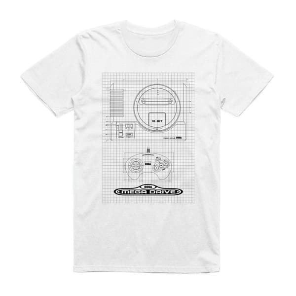 Officiell Mega Drive Technical specs  t-shirt Large SEGA Licensierad