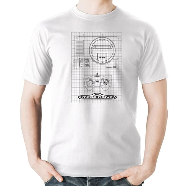 Officiell Mega Drive Technical specs  t-shirt Large SEGA Licensierad
