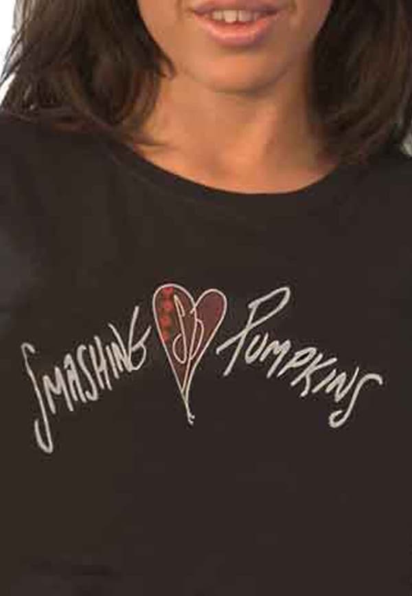 The Smashing Pumpkins T Shirt Gish Heart Official Womens Skinny Fit Black