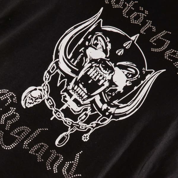 Motorhead T Shirt England diamante logo Official Womens Skinny Fit Black