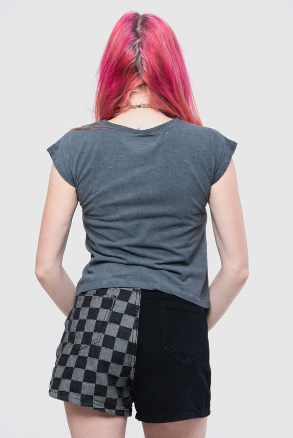 Sex Pistols Crop Top Shirt God Save The Queen Official Womens Mineral Wash
