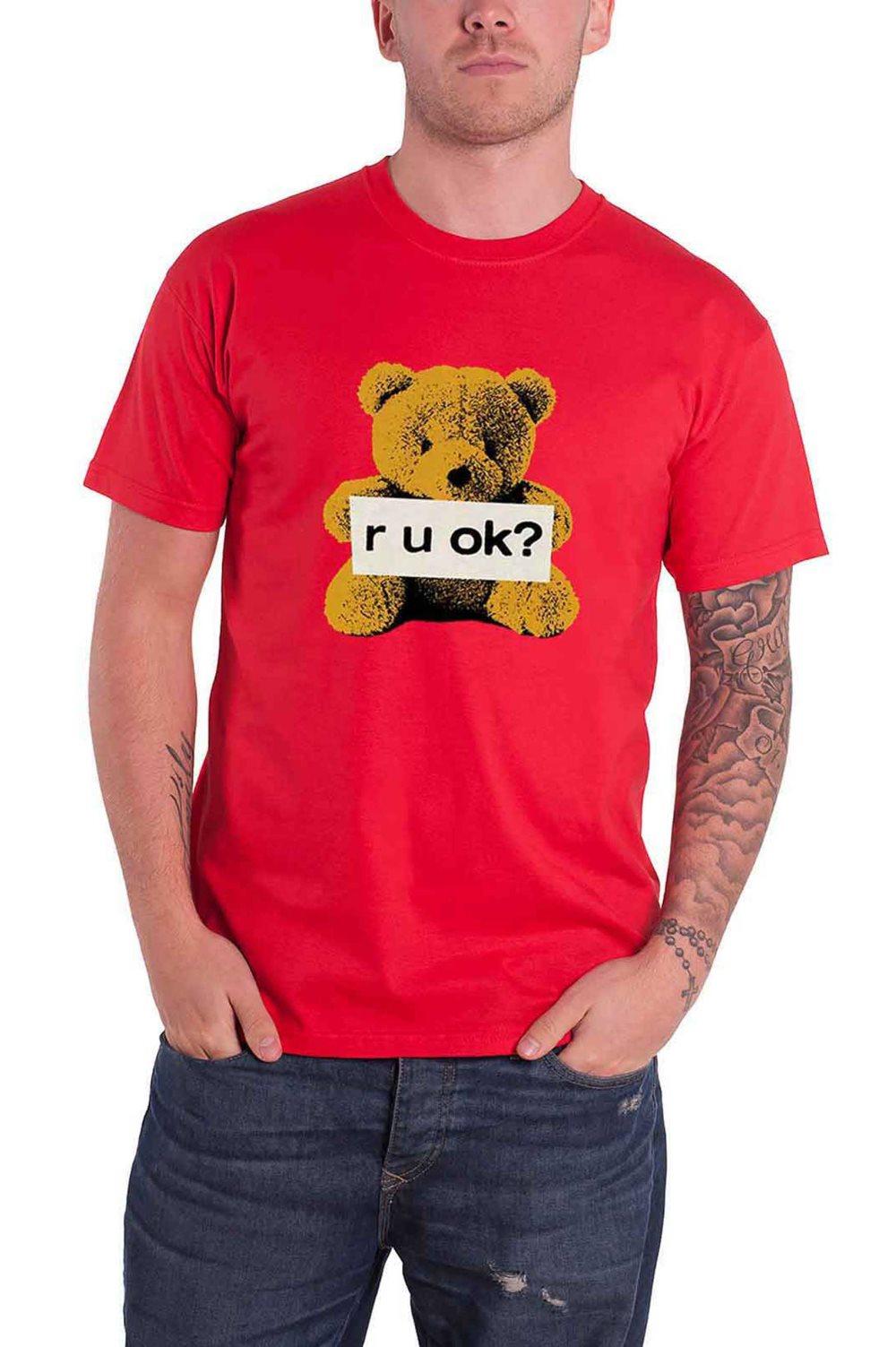 Yungblud T Shirt R-U-OK Logo Official Mens Red
