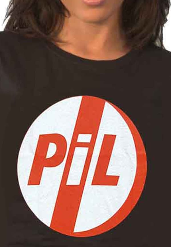 Public Image Ltd T Shirt PIL Band Logo Official Womens Skinny Fit Black