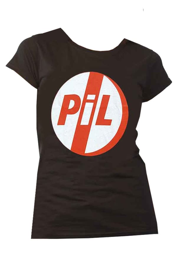 Public Image Ltd T Shirt PIL Band Logo Official Womens Skinny Fit Black