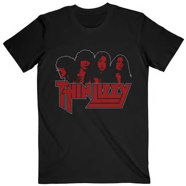 Thin Lizzy Unisex T-Shirt: Band Photo Logo (Large)