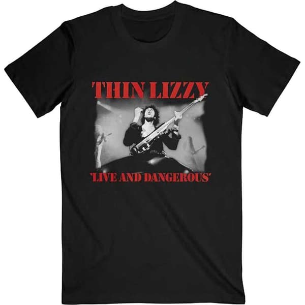 Thin Lizzy Unisex T-Shirt: Live & Dangerous (Medium)