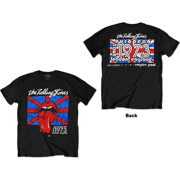 The Rolling Stones Unisex T-Shirt: London European '73 (Back Print) (XX-Large)