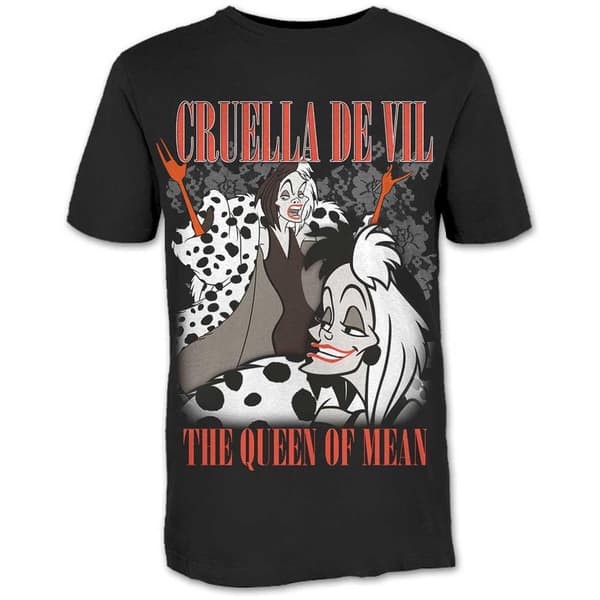 Disney Unisex T-Shirt: 101 Dalmations Cruella Homage (Medium)