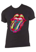Miniatyrbild 2 av 2: The Rolling Stones T Shirt Sixty Brushstroke Tongue Official Mens Black