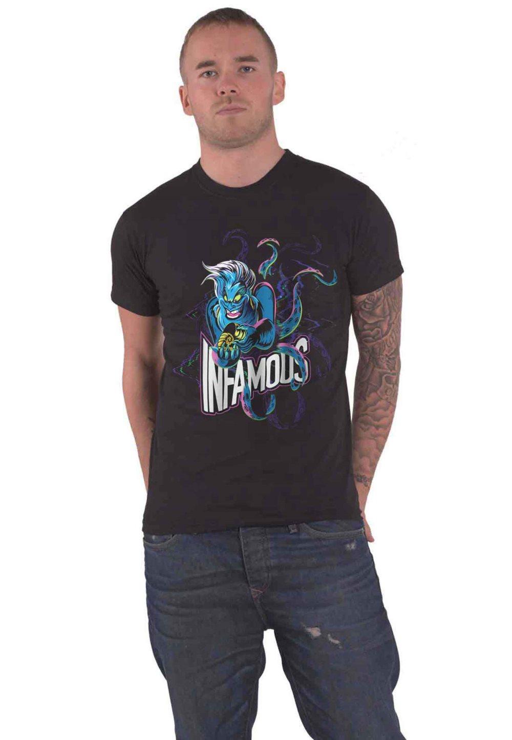 Disney T Shirt Little Mermaid Infamous Ursula Official Mens Black