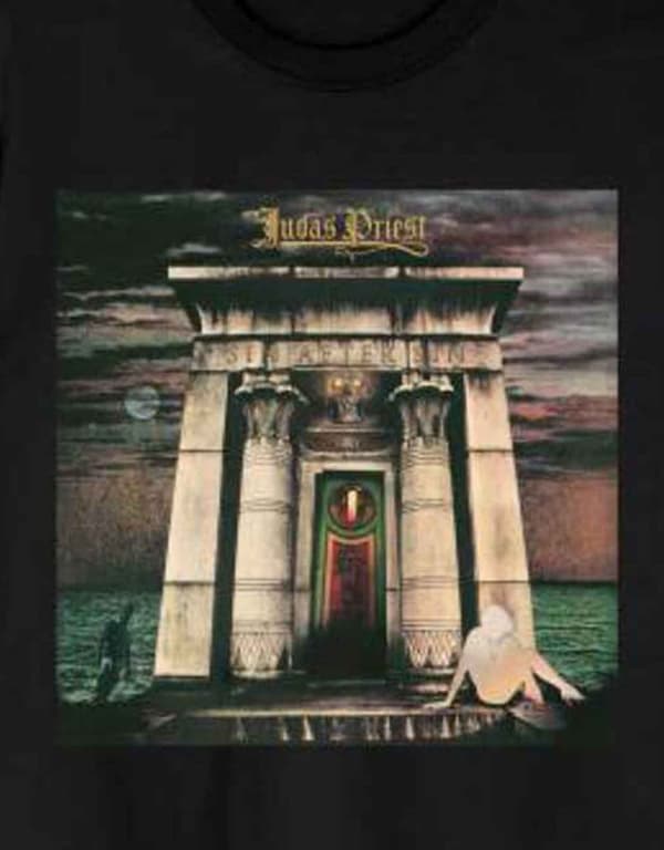 Judas Priest T Shirt Sin After Sin Album Cover Band Logo Official Mens Black