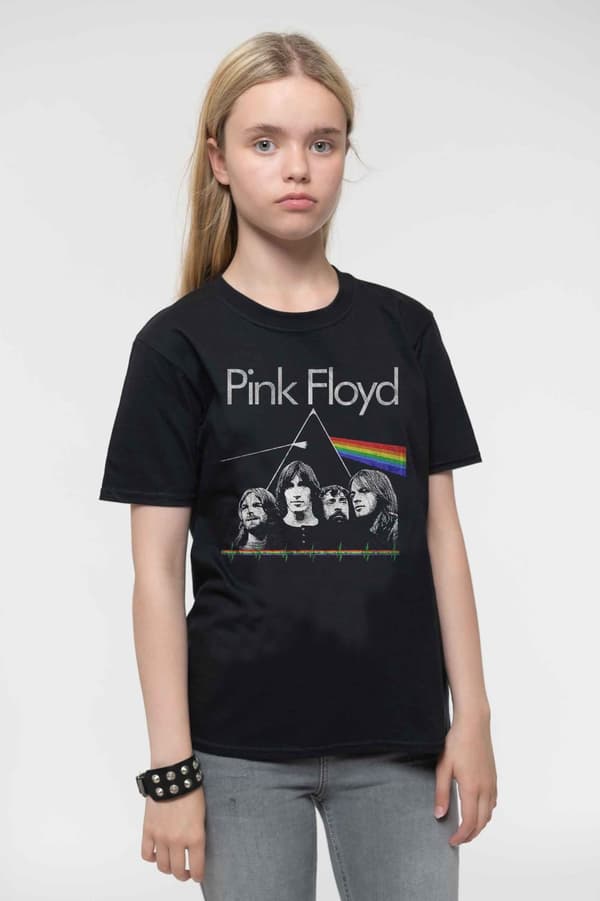 Pink Floyd Kids T Shirt DSOTH Band & Pulse Official Charcoal Grey Ages 3-14 yrs