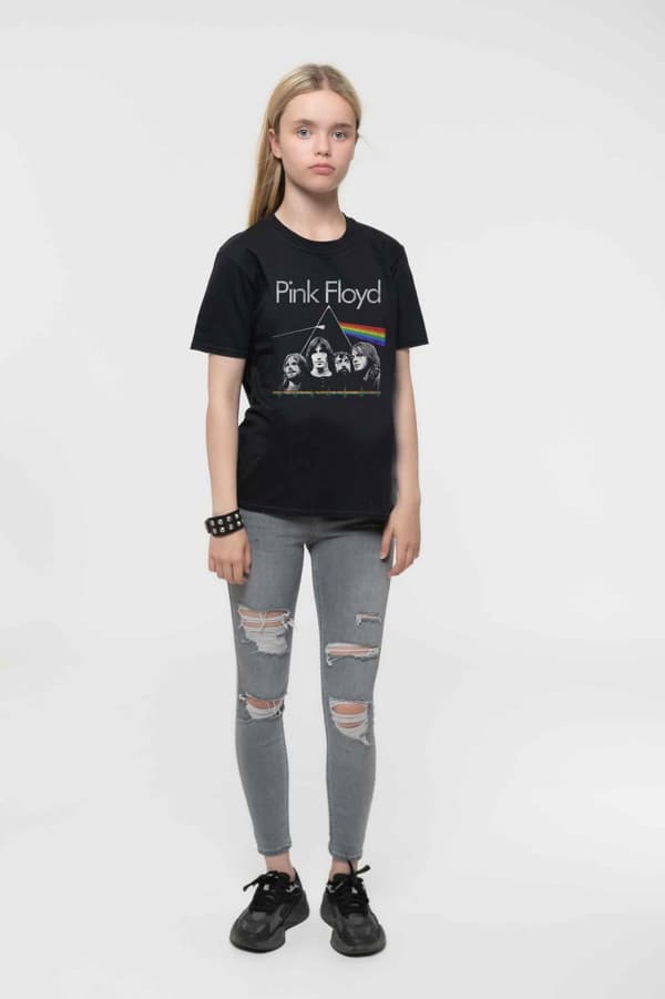 Pink Floyd Kids T Shirt DSOTH Band & Pulse Official Charcoal Grey Ages 3-14 yrs