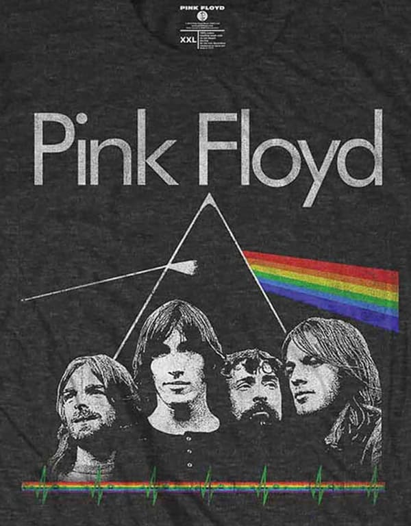 Pink Floyd Kids T Shirt DSOTH Band & Pulse Official Charcoal Grey Ages 3-14 yrs