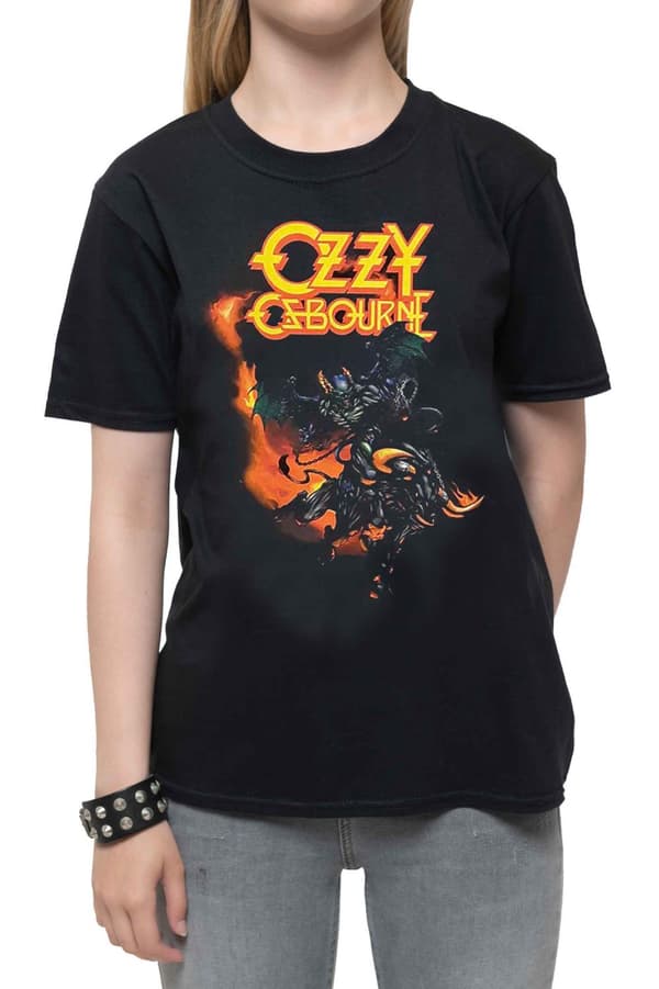 Ozzy Osbourne Kids T Shirt Demon Bull Official Black Ages 5-13 yrs