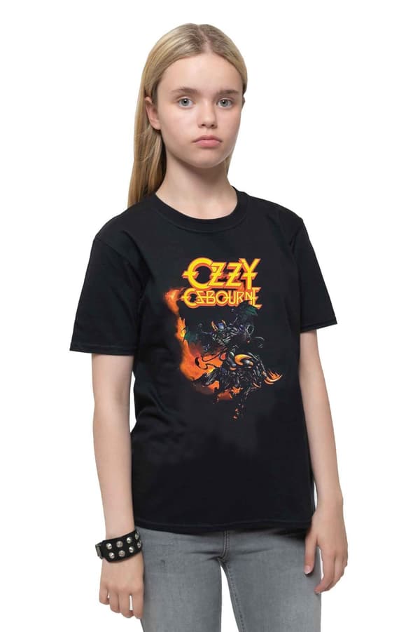 Ozzy Osbourne Kids T Shirt Demon Bull Official Black Ages 5-13 yrs