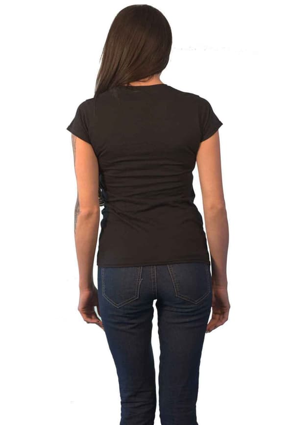 Queen T Shirt Classic Crest Band Logo Official Womens Skinny Fit Black