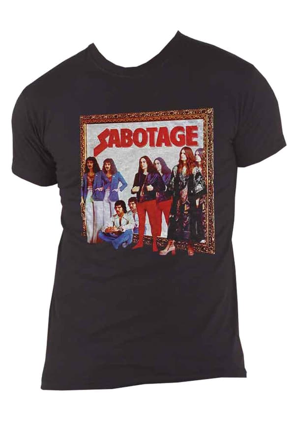 Black Sabbath T Shirt Sabotage Back Print Band Logo Official Unisex Black