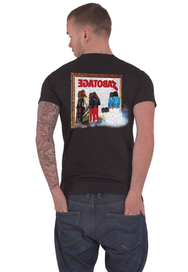 Black Sabbath T Shirt Sabotage Back Print Band Logo Official Unisex Black