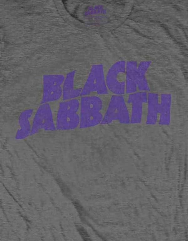 Black Sabbath Kids T Shirt Wavy Logo Official Charcoal Grey Ages 3-14 yrs