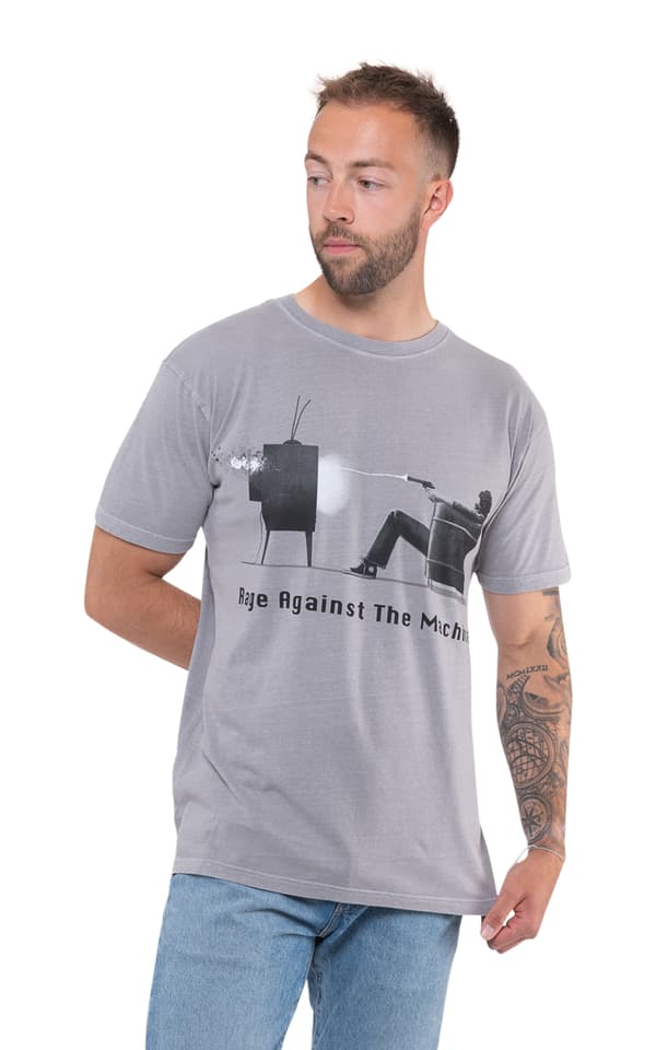Rage Against The Machine T Shirt Wont Do Official Mens Light Grey Mineral Wash
